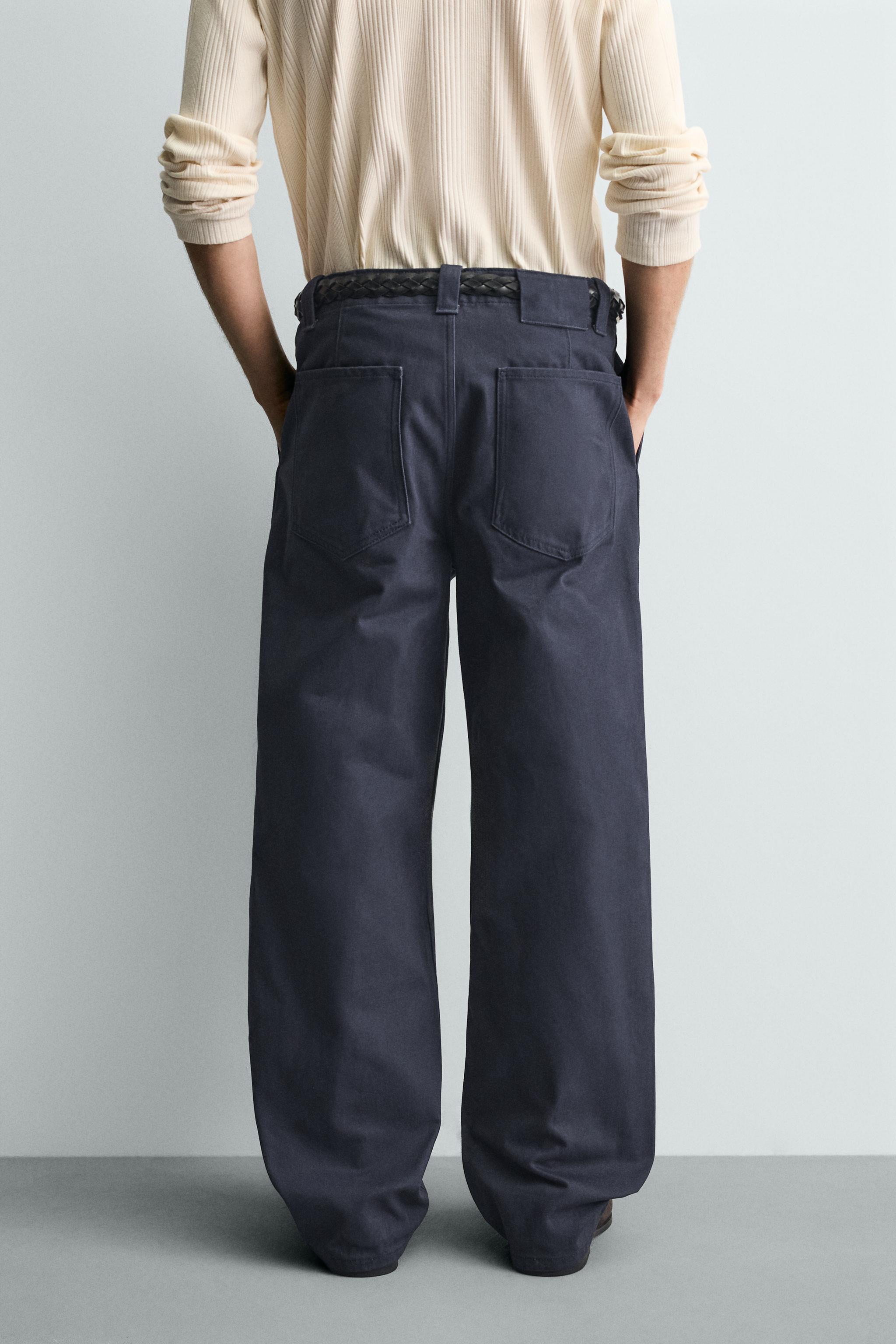 PANTALON CHINO À PASSANTS COUPE DÉCONTRACTÉE